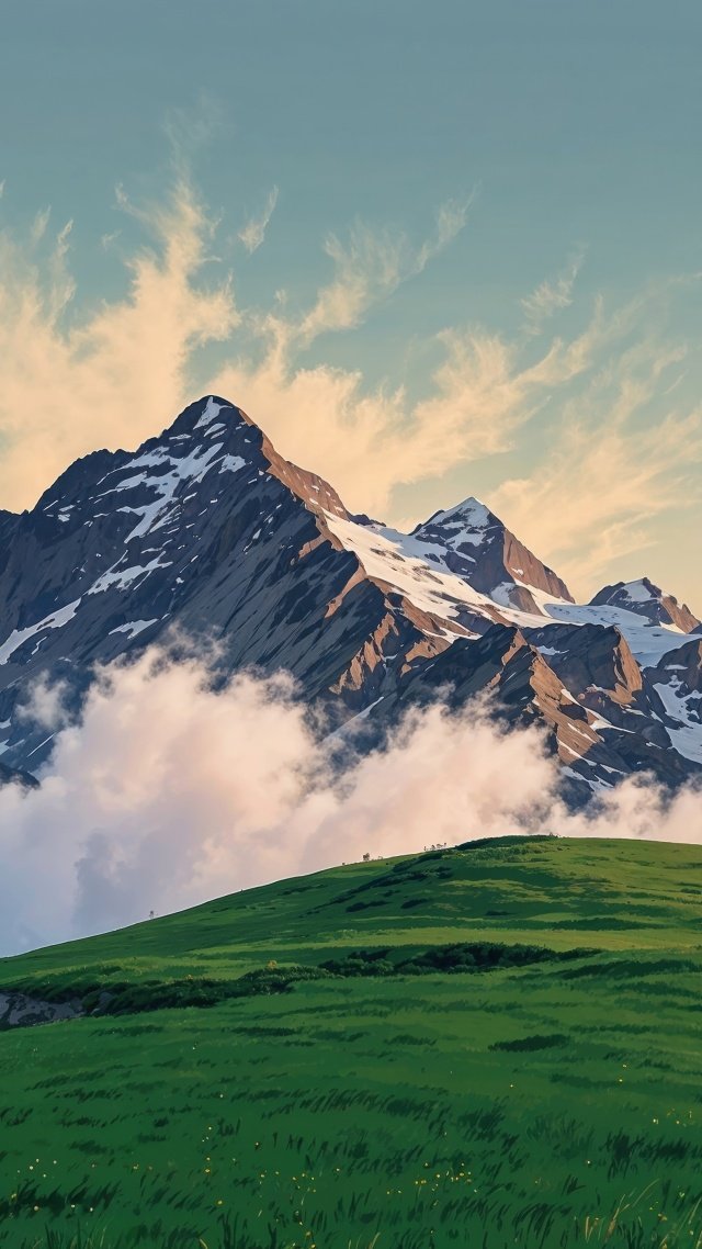alps wallpaper, mountains, outdoor adventures, background for mobile wallpaper (vertical)