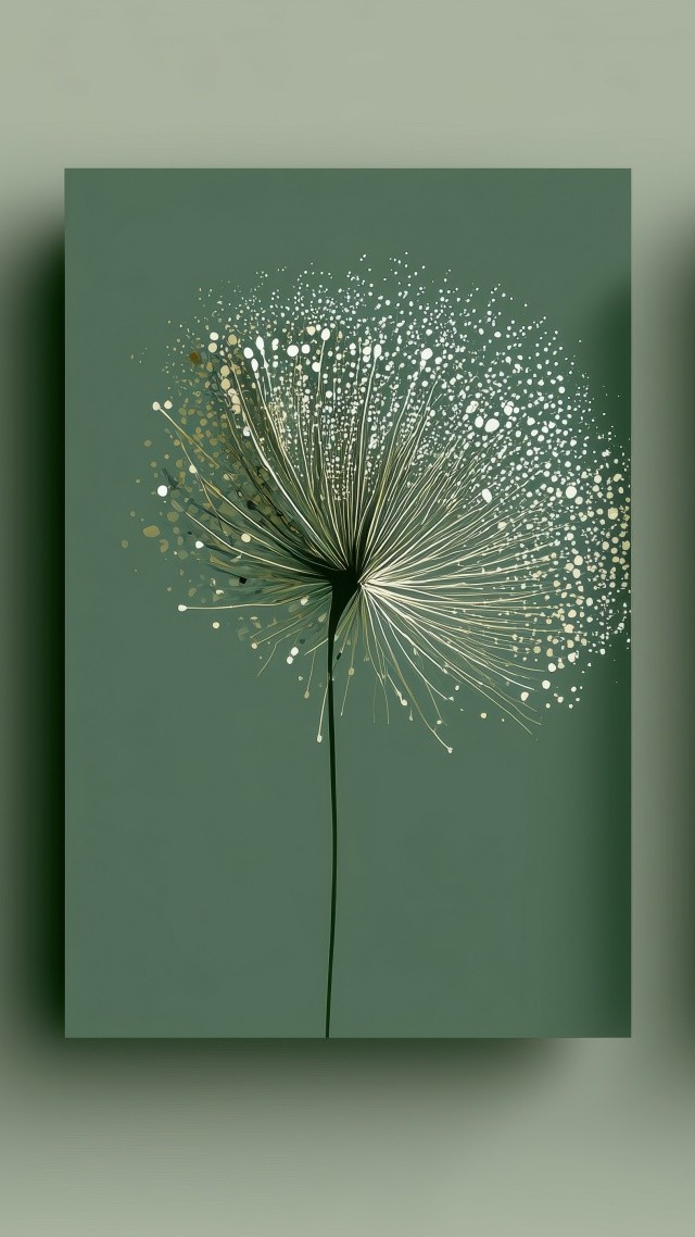 biophilic design wallpaper, plant art, botanical prints, background for mobile wallpaper (vertical)