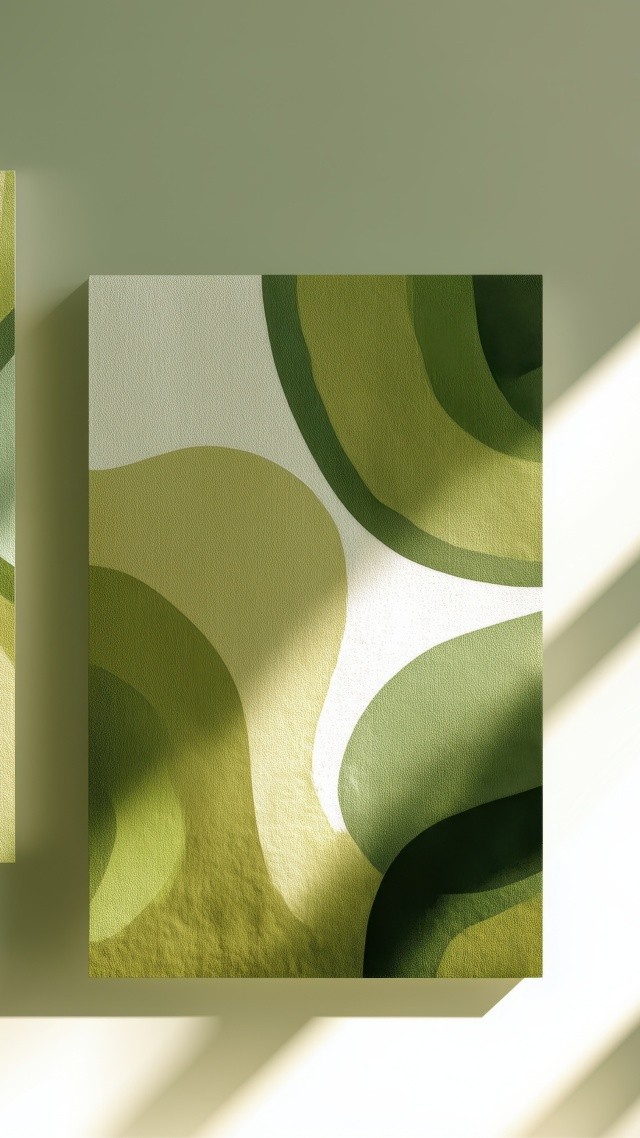 stress reduction wallpaper, biophilic design, nature art print, background for mobile wallpaper (vertical)