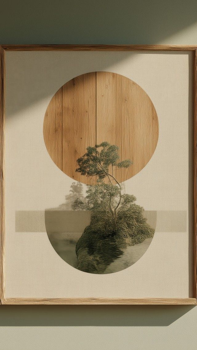 stress reduction wallpaper, biophilic design, calming wall art, background for mobile wallpaper (vertical)