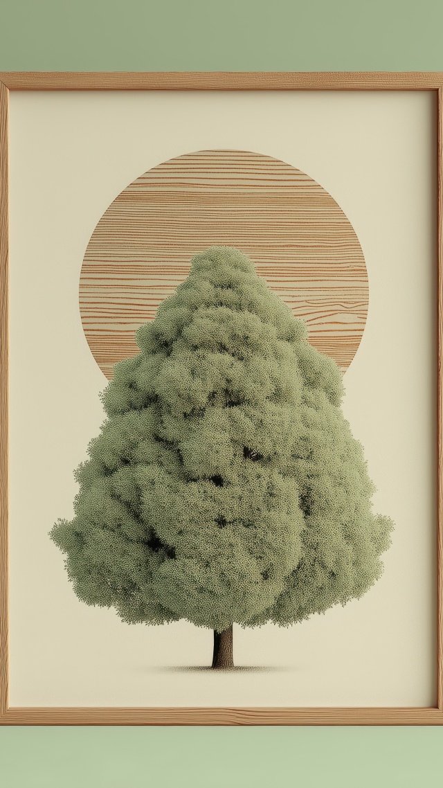 stress reduction wallpaper, biophilic design, natural elements, background for mobile wallpaper (vertical)