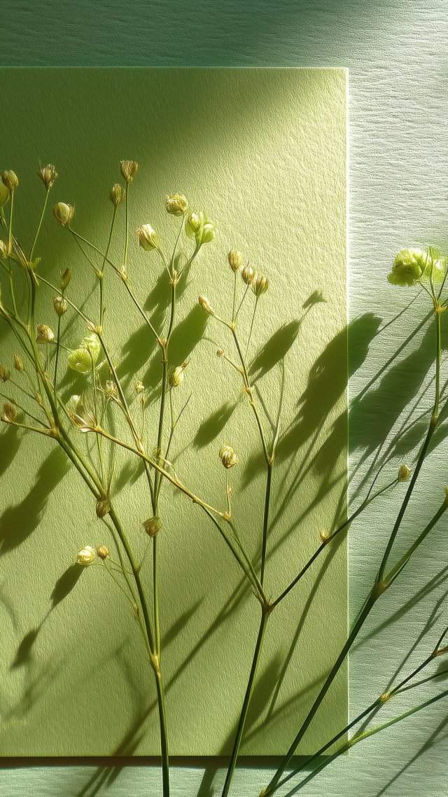 biophilic design wallpaper, plant art, botanical prints, background for mobile wallpaper (vertical)