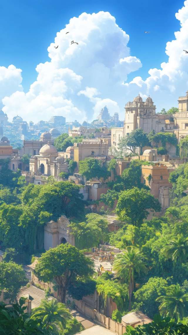 ancient wallpaper, indian architecture, nature trails, background for mobile wallpaper (vertical)