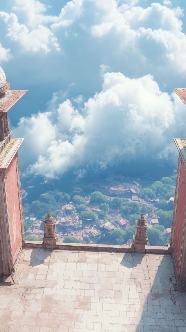 temple architecture wallpaper, ancient ruins, cultural heritage, background for mobile wallpaper (vertical)