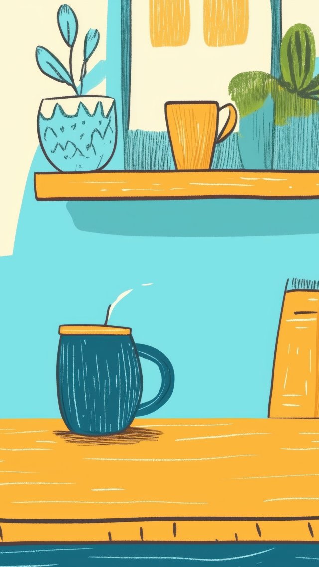 study wallpaper, back to school, learning environment, background for mobile wallpaper (vertical)