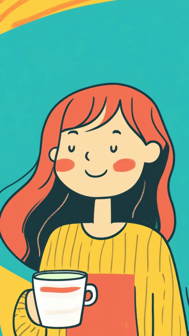 coffee break wallpaper, study session, learning environment, background for mobile wallpaper (vertical)