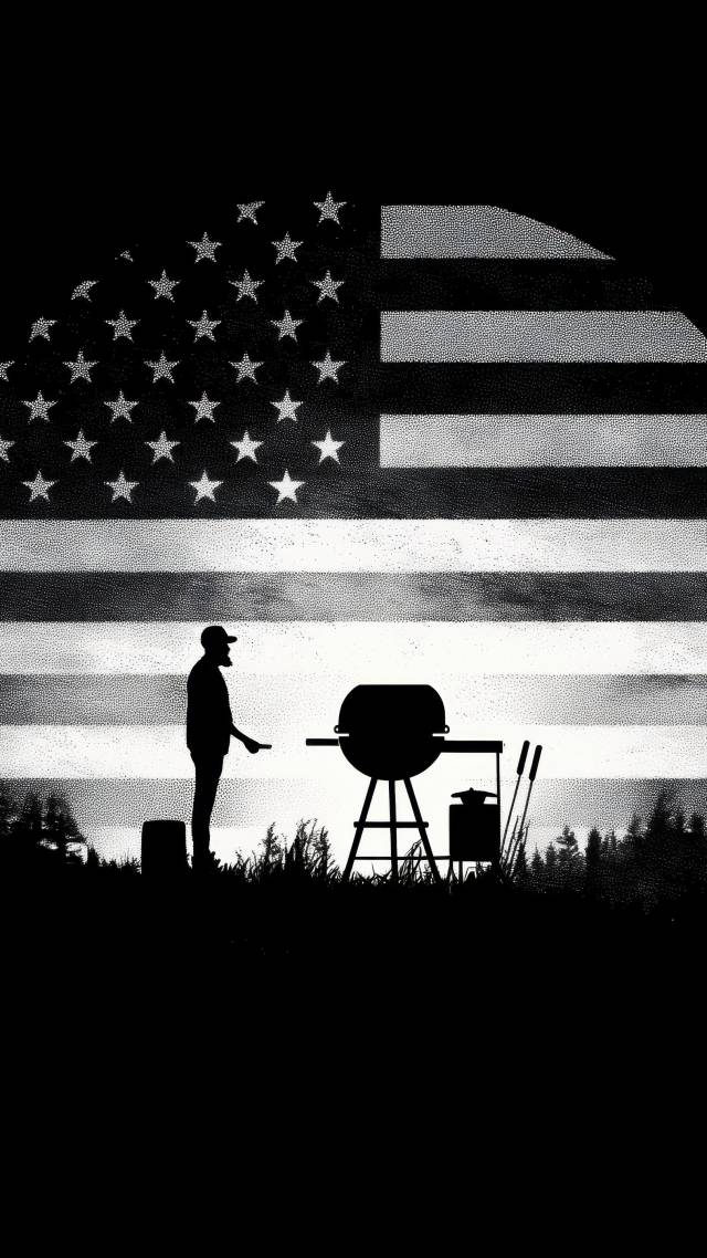 american flag wallpaper, dark wallpaper, grilling accessories, background for mobile wallpaper (vertical)