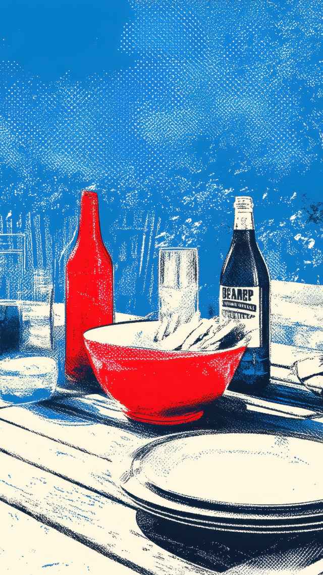 party wallpaper, barbecue recipes, holiday celebrations, background for mobile wallpaper (vertical)