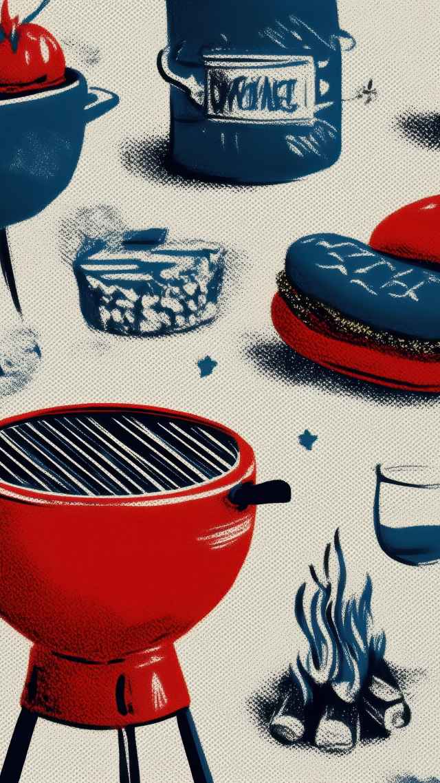labor day bbq wallpaper, summer cookout, grilling recipes, background for mobile wallpaper (vertical)