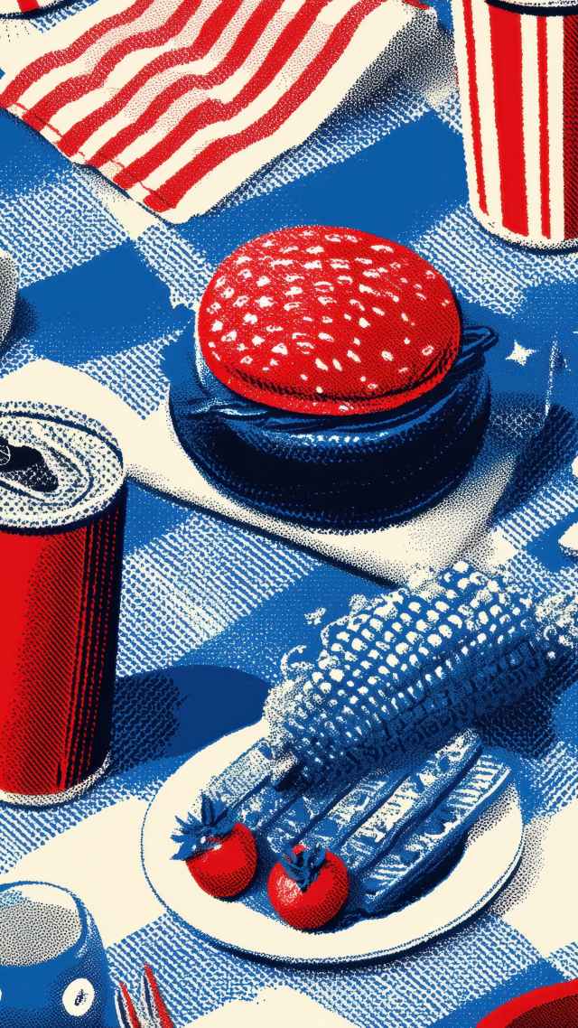 party wallpaper, barbecue recipes, holiday celebrations, background for mobile wallpaper (vertical)