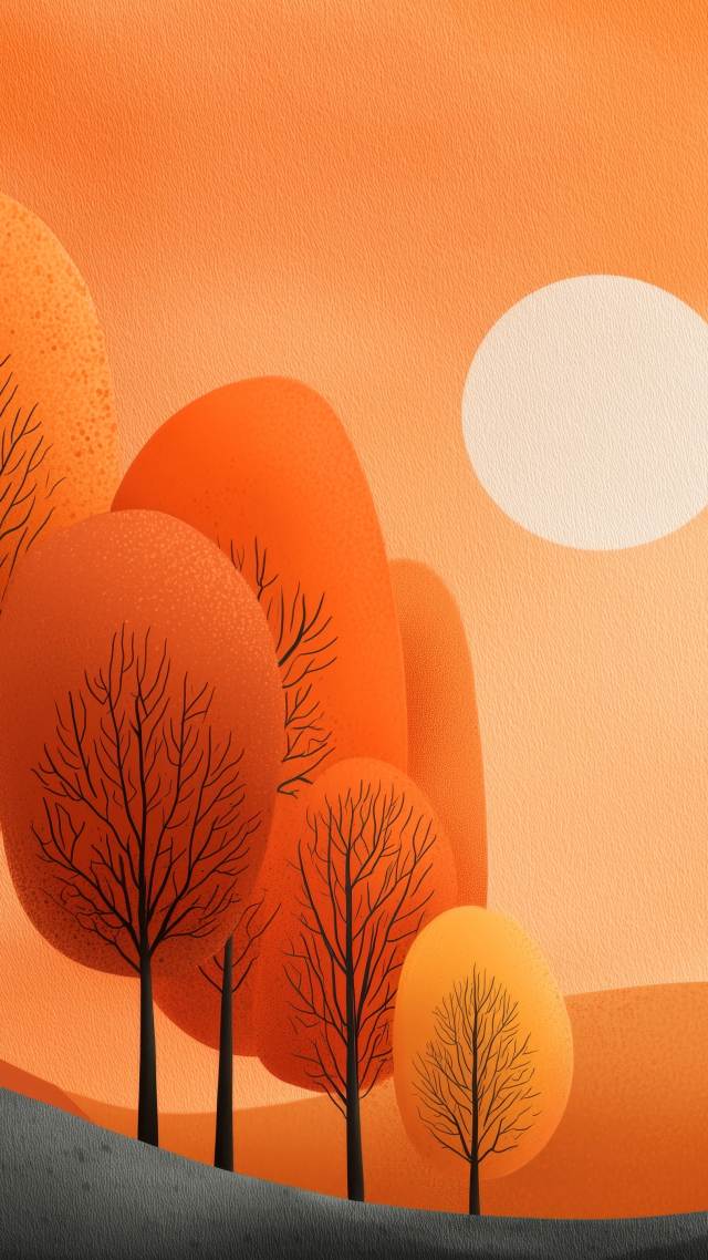 autumn plants wallpaper, seasonal changes, botanical wonders, background for mobile wallpaper (vertical)