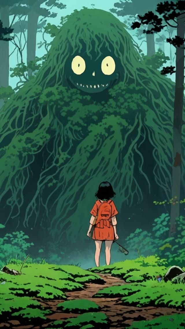 nature spirit wallpaper, enchanted woods, supernatural beings, background for mobile wallpaper (vertical)