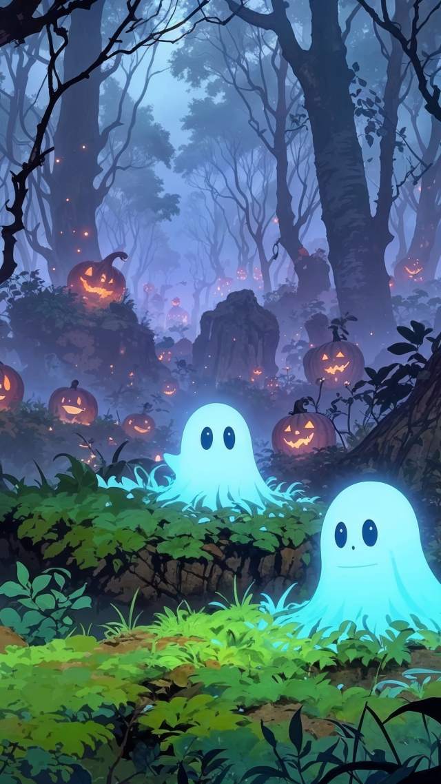 halloween pumpkin wallpaper, spooky decor, trick or treat, background for mobile wallpaper (vertical)