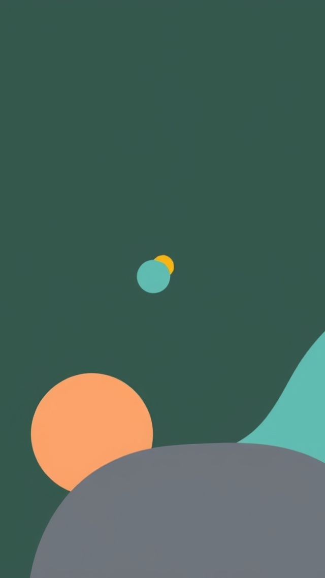 flat shape wallpaper, simple shapes, eco-friendly, background for mobile wallpaper (vertical)