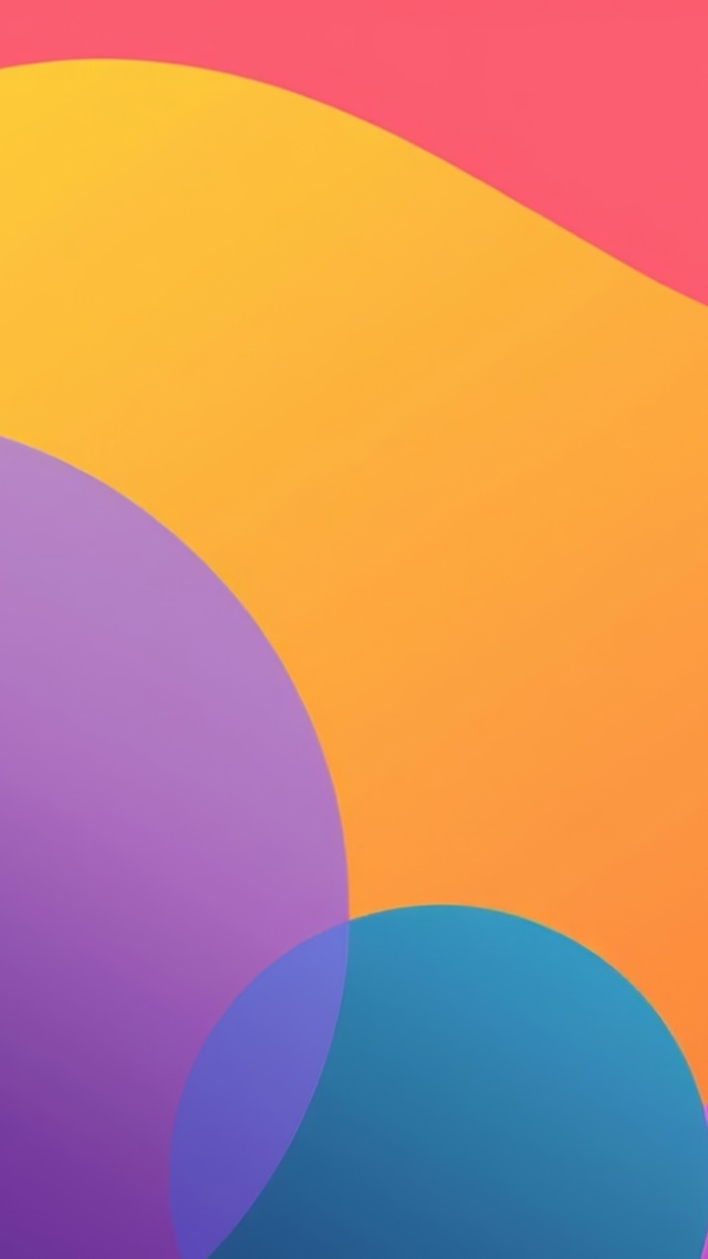 colorful shapes wallpaper, geometric art, rainbow hues, background for mobile wallpaper (vertical)