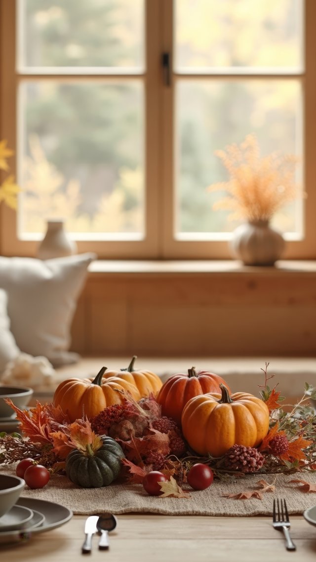 happy thanksgiving wallpaper, thanksgiving decor, holiday feast, background for mobile wallpaper (vertical)
