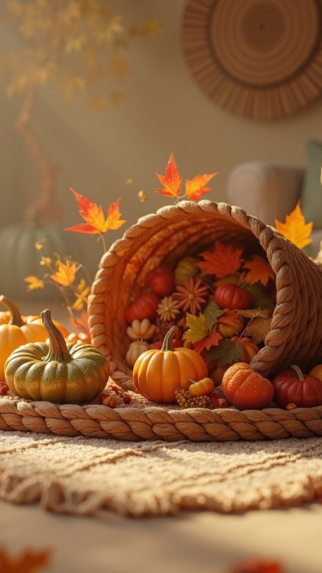 happy thanksgiving wallpaper, thanksgiving decor, holiday cheer, background for mobile wallpaper (vertical)