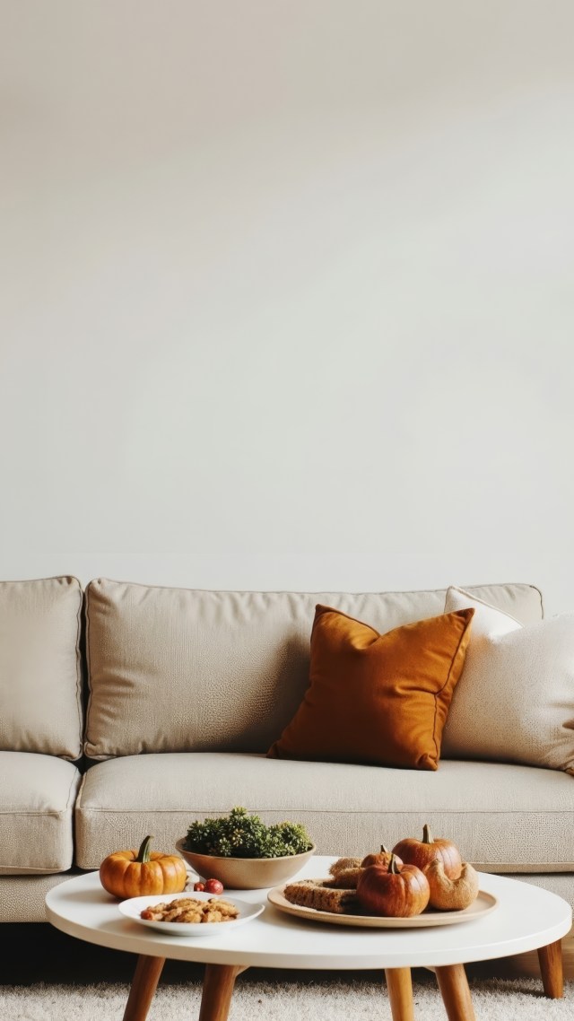 friendsgiving invitation wallpaper, grateful, fall festivities, background for mobile wallpaper (vertical)