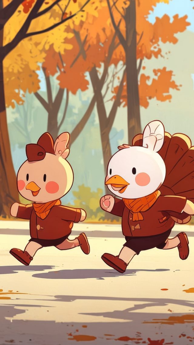 turkey trot wallpaper, turkey race, family fitness, background for mobile wallpaper (vertical)