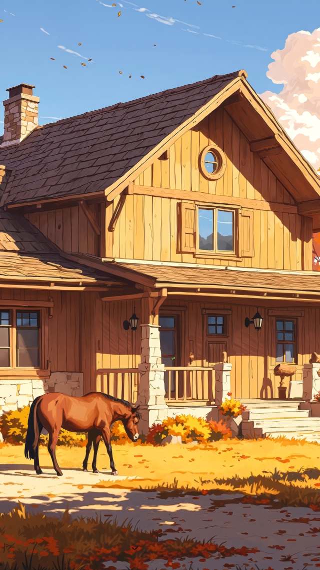 rustic farmhouse wallpaper, porch, vintage charm, background for mobile wallpaper (vertical)