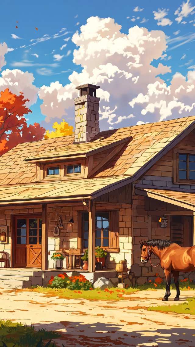 rustic farmhouse wallpaper, porch, vintage charm, background for mobile wallpaper (vertical)