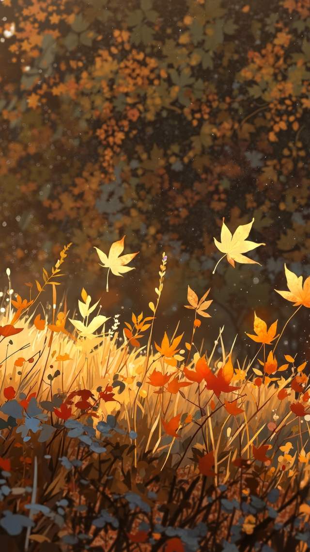 seasonal changes wallpaper, scenic landscapes, crisp air, background for mobile wallpaper (vertical)