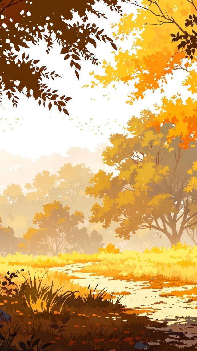 harvest fields wallpaper, seasonal landscape, seasonal changes, background for mobile wallpaper (vertical)