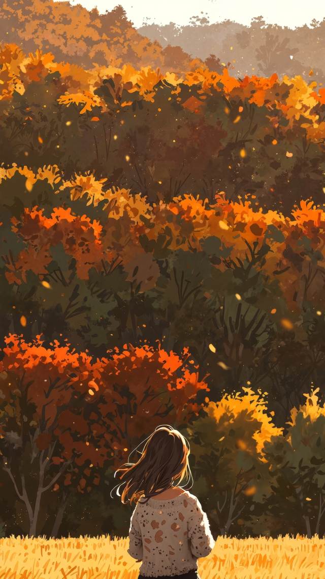 golden meadow wallpaper, peaceful landscape, picturesque landscape, background for mobile wallpaper (vertical)
