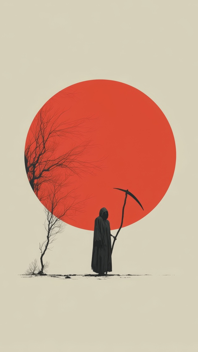 spooky art wallpaper, spooky aesthetics, spooky vibes, background for mobile wallpaper (vertical)