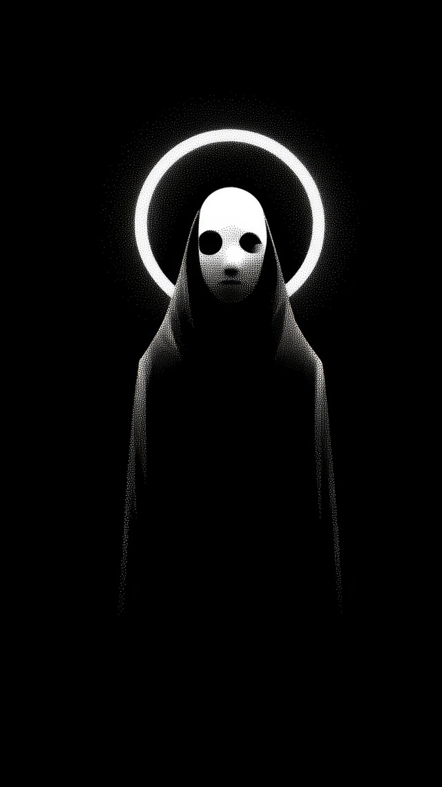 spooky decor wallpaper, vintage horror, gothic horror, background for mobile wallpaper (vertical)