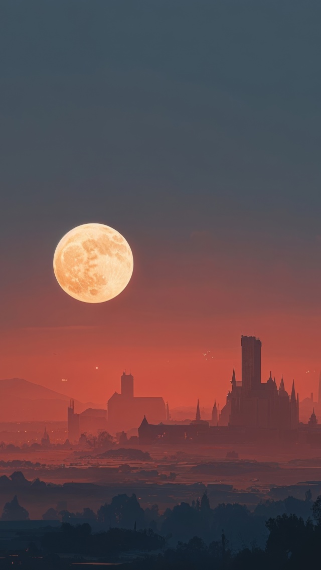 halloween night wallpaper, night colors, gothic style, background for mobile wallpaper (vertical)