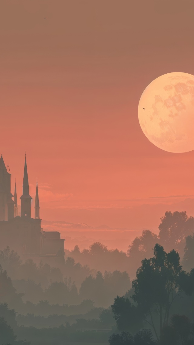 halloween night wallpaper, night colors, spooky vibes, background for mobile wallpaper (vertical)