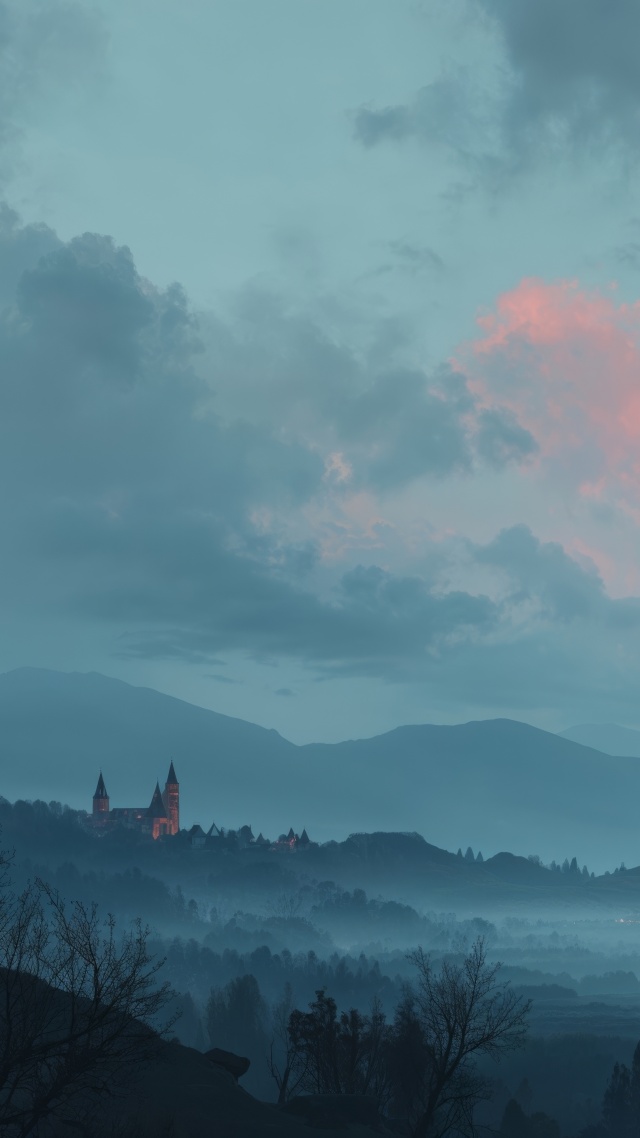 halloween night wallpaper, night colors, haunted house, background for mobile wallpaper (vertical)