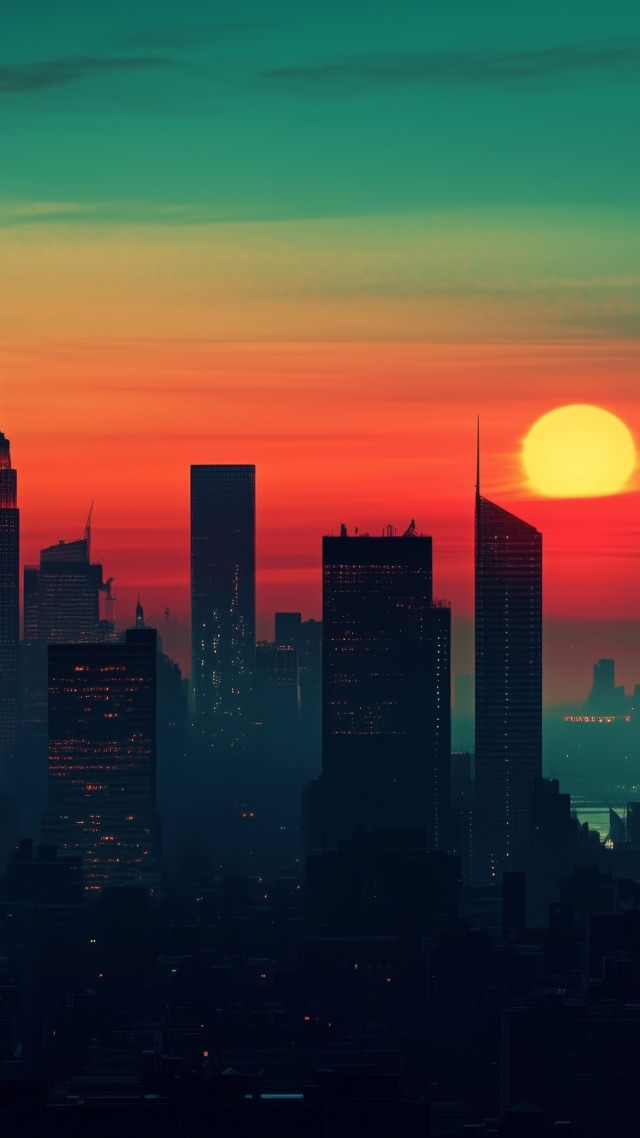 new york city wallpaper, skyline, architectural design, background for mobile wallpaper (vertical)