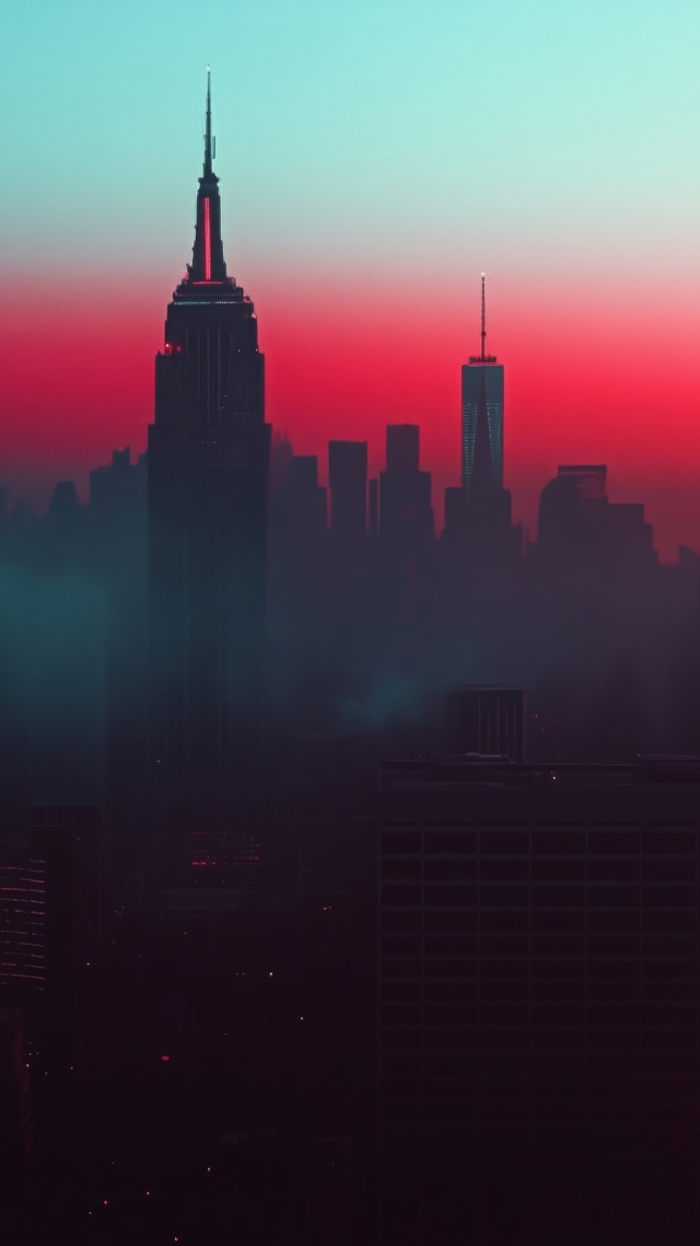 new york city wallpaper, skyline, skyscraper design, background for mobile wallpaper (vertical)