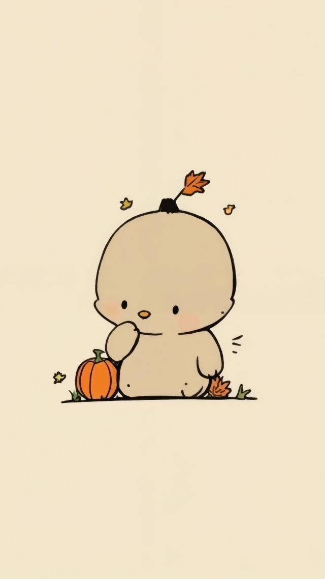 clipart wallpaper, fall illustrations, holiday graphics, background for mobile wallpaper (vertical)