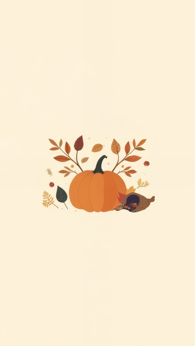 fall clipart wallpaper, 4k background, festive background, background for mobile wallpaper (vertical)