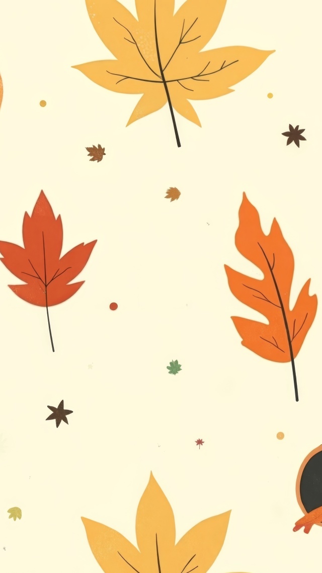 fall clipart wallpaper, 4k background, thanksgiving art, background for mobile wallpaper (vertical)