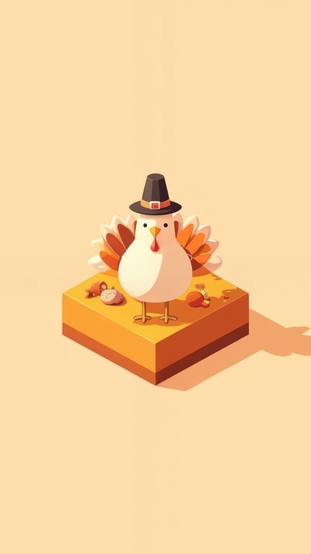 autumn decorations wallpaper, turkey images, autumn graphics, background for mobile wallpaper (vertical)