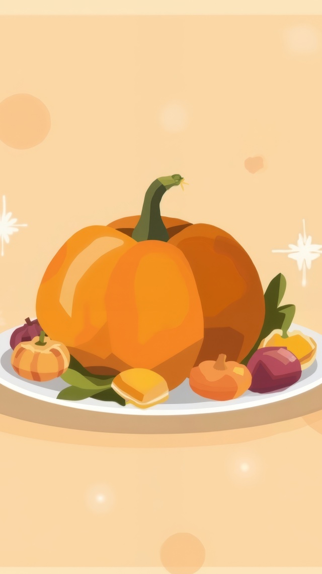 autumn graphics wallpaper, harvest clip art, autumn decorations, background for mobile wallpaper (vertical)