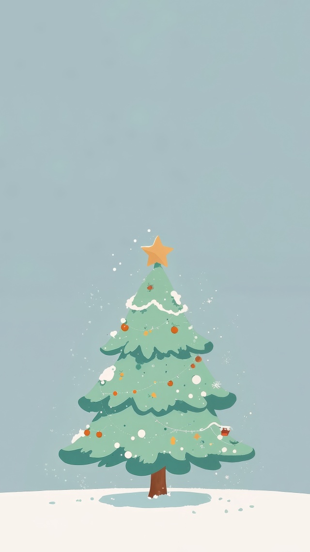pine tree decorations wallpaper, december festivities, cozy fireplace, background for mobile wallpaper (vertical)