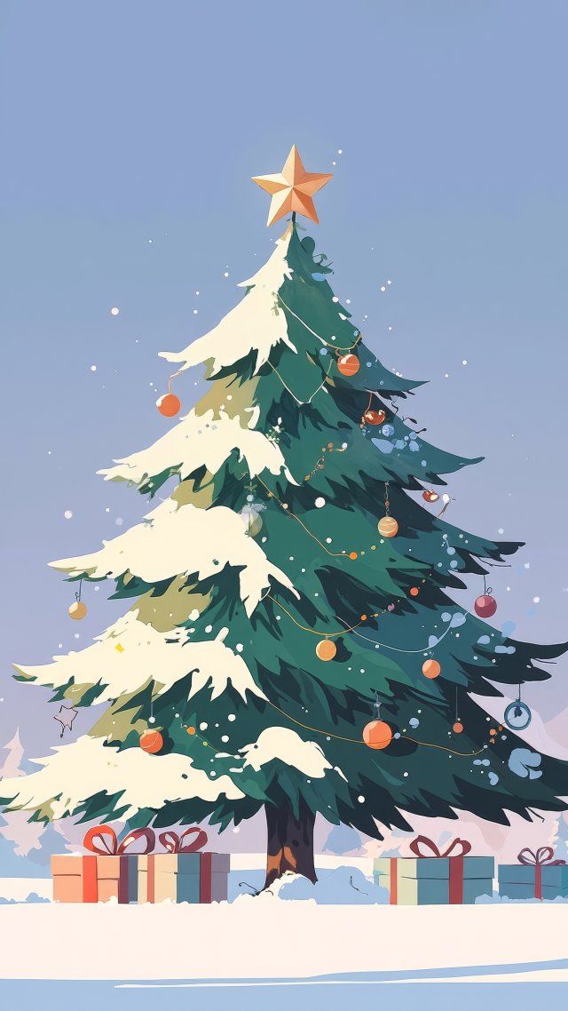 evergreen trees wallpaper, december nights, december celebrations, background for mobile wallpaper (vertical)