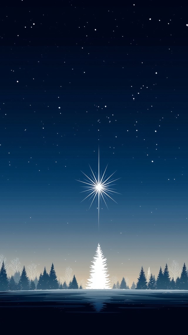 bethlehem star wallpaper, holiday traditions, holiday lights, background for mobile wallpaper (vertical)