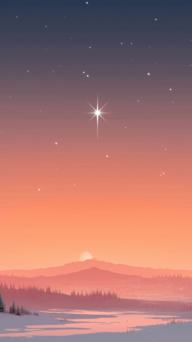 bethlehem star wallpaper, nativity scene, christmas, background for mobile wallpaper (vertical)