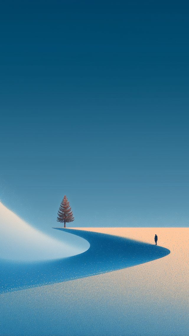 holiday lights wallpaper, illuminated trees, winter holidays, background for mobile wallpaper (vertical)