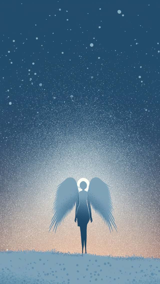 angel wallpaper, holiday ornaments, tree ornaments, background for mobile wallpaper (vertical)