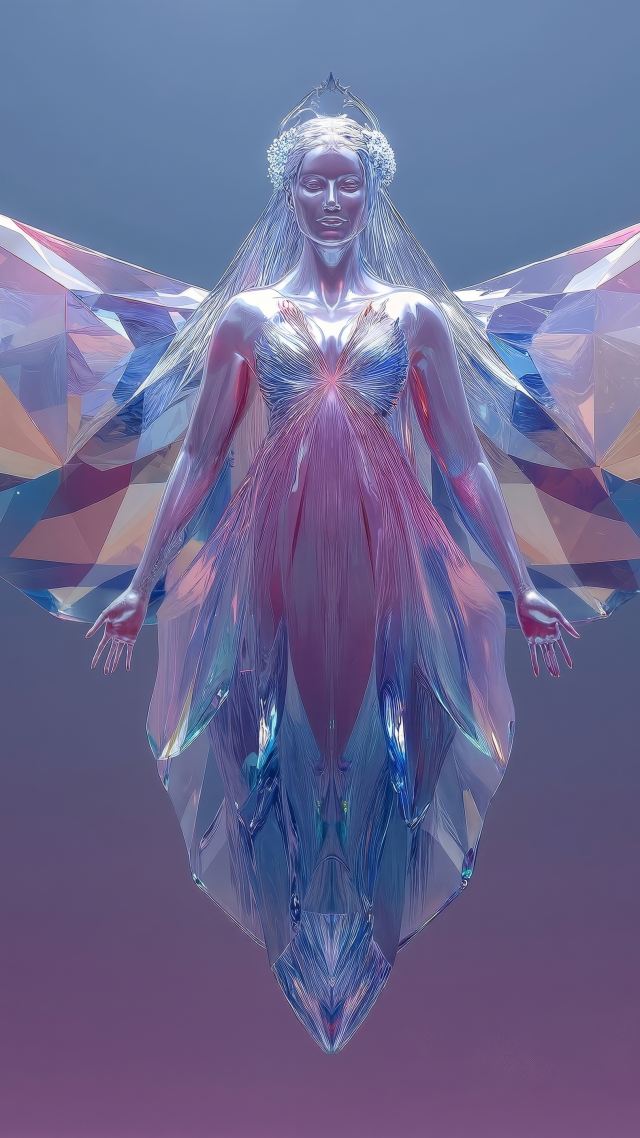 ice queen wallpaper, chill vibes, magical snow, background for mobile wallpaper (vertical)