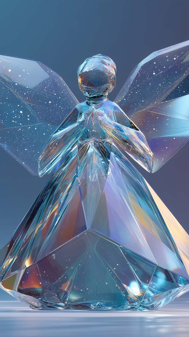 ice queen wallpaper, magical winter, crystal snowflakes, background for mobile wallpaper (vertical)