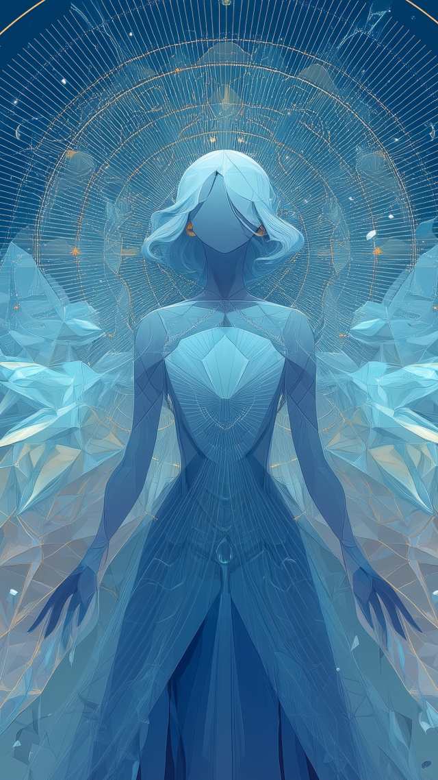 crystal clear wallpaper, crystal vibes, crystal ice, background for mobile wallpaper (vertical)