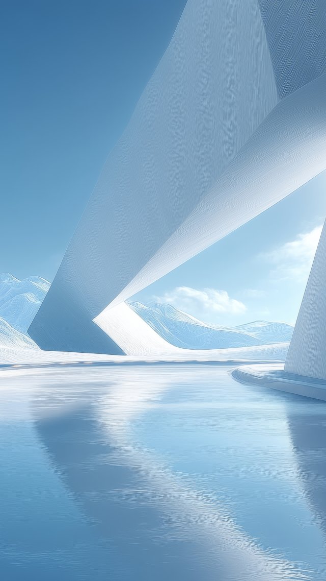 winter geometry wallpaper, minimal wallpaper, minimalist decor, background for mobile wallpaper (vertical)